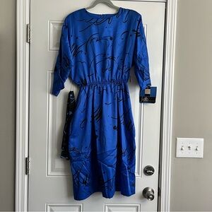 NWT Vintage J. Ellis Petites Dress 80s 90s Batwing Crop Sleeve Size 12P